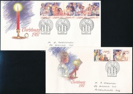 1987 Karácsony Sor Mi 1067-1073 2 Db FDC-n - Sonstige & Ohne Zuordnung