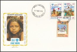 1979 Nemzetközi Gyermekév Sor Mi 128 A-130 A+ Blokk 6 2 Db FDC-n - Autres & Non Classés