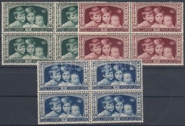 ** 1935 Gyermeksegély Sor 4-es Tömbökben Mi 396-398 - Altri & Non Classificati