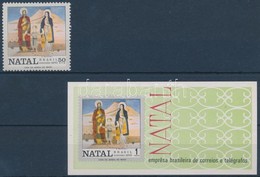 ** 1970 Karácsony Fogazott Bélyeg Mi 1274 + Vágott Blokk Mi 28 - Autres & Non Classés