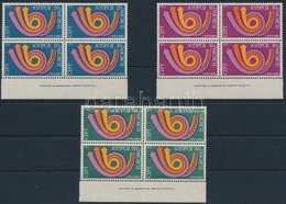 ** 1973 Europa CEPT Sor ívszéli Négyestömbökben,
Europa CEPT Art Set Margin Blocks Of 4
Mi 389-391 - Other & Unclassified