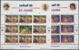 ** 1996 50 éves Az UNICEF Kisív Sor Mi 218-219 - Autres & Non Classés