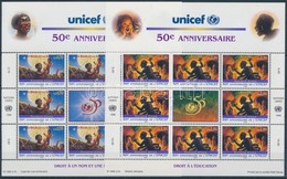 ** 1996 50 éves Az UNICEF Kisív Sor Mi 301-302 - Otros & Sin Clasificación