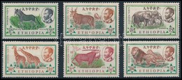 ** 1961 Emlősök Sor (rozsdafoltok),
Mammal Set (stain)
Mi 408-413 - Sonstige & Ohne Zuordnung