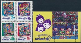 ** 1996 UNICEF Négyestömb Mi 2729-2732 + Blokk Mi 104 - Other & Unclassified