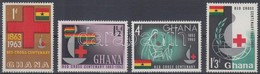 ** 1963 100 éves A Vöröskereszt Sor Mi 145-148 - Sonstige & Ohne Zuordnung