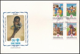 1979 Nemzetközi Gyermekév Sor Mi 805 A-808 A Blokk 81 A 2 Db FDC-n - Altri & Non Classificati