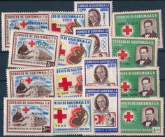 ** 1961-1964 Vöröskereszt Sor 4 Különböző Felülnyomással Mi 659-6662, 714-717, 718-721, 722-725 - Altri & Non Classificati