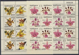 ** 1978 Orchideák 4-4 Négyesblokkot Tartalmazó Hajtott Kisívpár Mi 1101-1108 - Other & Unclassified