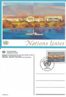 Onu, United Nations, Nations Unies,genève, Entier Postal 1992, Carte Fdc, 0.90 Fs, Palais Des Nations - Storia Postale