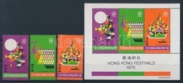 ** 1975 Hongkong- Fesztivál Sor Mi 310-312 + Blokk 2 - Autres & Non Classés