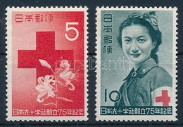 ** 1952 75 éves A Japán Vöröskereszt Sor Mi 574-575 - Other & Unclassified