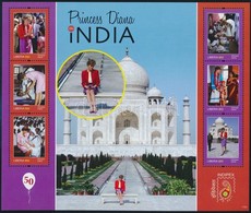 ** 2011 Diana Hercegnő, Nemzetközi Bélyegkiállítás, INDIPEX 2011, Újdelhi Kisív,
Princess Diana, International Stamp Exh - Other & Unclassified