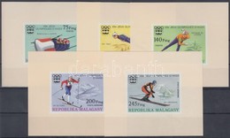 ** 1975 Téli Olimpia Sor Vágott Blokkformában Mi 767-771 - Autres & Non Classés