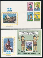 1979 Nemzetközi Gyermekév Sor és Blokk FDC-n Mi 822-825 + 57 - Autres & Non Classés