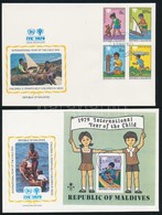 1979 Nemzetközi Gyermekév Sor és Blokk FDC-n Mi 822-825 + 57 - Altri & Non Classificati