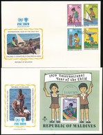 1979 Nemzetközi Gyermekév Sor Mi 822-825 + Blokk Mi 57 2 Db FDC-n - Otros & Sin Clasificación