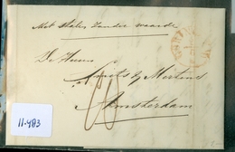 HANDGESCHREVEN BRIEF Uit 1852 Gelopen Van GORINCHEM Naar AMSTERDAM (11.483) - ...-1852 Vorläufer