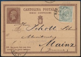 1876 Díjjegyes Levelezőlap Kiegészítéssel Németországba / PS-card With Additional Franking To Germany - Altri & Non Classificati