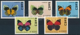 ** 1990 Lepkék Sor,
Butterflies Set
Mi 1419-1423 - Autres & Non Classés