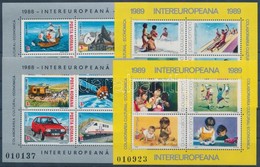 ** 1988-1989 INTEREUROPA 4 Blokk Mi 239-240 + 254-255 - Other & Unclassified