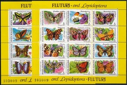 ** 1991 Lepkék Blokksor,
Butterflies Blockset
Mi 267-268 - Autres & Non Classés
