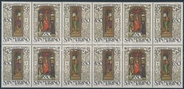 ** 1986 Karácsony, Festmény Sor 12-es Tömbben Mi 1351-1353 - Otros & Sin Clasificación