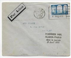 ALGERIE - 1935 - ENVELOPPE Avec MECA De ALGER => PARIS Par 1° VOL - Storia Postale