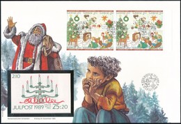 1989 Karácsony Bélyegfüzetlap Mi 1576-1581 FDC-n - Autres & Non Classés