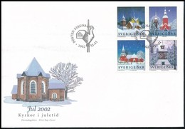 2002 Karácsony Négyestömb Mi 2327-2330 FDC-n - Other & Unclassified