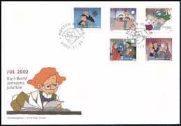 2002 Karácsony Sor Mi 2322-2326 FDC-n - Sonstige & Ohne Zuordnung