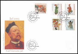 2003 Karácsony Sor Mi 2375-2379 FDC-n - Sonstige & Ohne Zuordnung