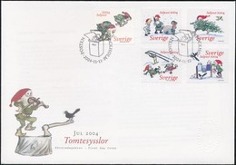 2004 Karácsony: Karácsonyi Manók Bélyeg + öntapadós Sor Mi 2434-2438 FDC - Autres & Non Classés