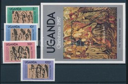 ** 1987 Karácsony Mi 564-567 + Blokk 76 - Other & Unclassified