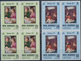 ** 1971 Karácsony Sor Négyestömbökben Mi 311-312 - Autres & Non Classés