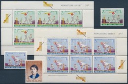 ** 1969 50 éves A Gyermektábor, 75 éves A Krikett Sportklub Új-Zélandon Sor + Kisívsor Mi 504-506 - Sonstige & Ohne Zuordnung