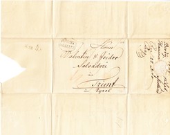 1829 Faltbrief Aus Brody In Gallizien (heute Ukraine) Nach Trient - ...-1850 Prephilately