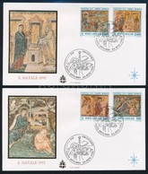 1992 Karácsony, Mozaikok Sor 2 Db FDC-n Mi 1075-1078 - Sonstige & Ohne Zuordnung