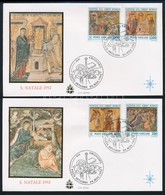 1992 Karácsony, Mozaikok Sor 2 Db FDC-n Mi 1075-1078 - Sonstige & Ohne Zuordnung