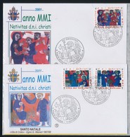 2001 Karácsony Sor Mi 1390-1392 2 Db FDC-n - Other & Unclassified