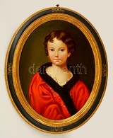 Jelzés Nélkül: Bieder Kislány Portré Cca 1850. Olaj, Vászon, Sérült Keretben, 47×35 Cm - Other & Unclassified