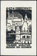 Olvashatatlan Jelzéssel: Ex Libris Kiállítás 1965. Klisé, Papír, 18x12 Cm - Sonstige & Ohne Zuordnung
