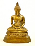 Jelzés Nélkül: Réz Buddha, Súlyozott, M:16 Cm - Other & Unclassified