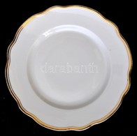 Zsolnay Porcelán Süteményes Tál, Arany Szegéllyel, Jelzett, Kis Kopásnyomokkal, D: 17,5 Cm - Otros & Sin Clasificación