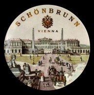 Vienna - Schönbrunn Falra Akasztható Porcelán Tál, Matricás, Jelzett, Hibátlan, D: 15 Cm - Sonstige & Ohne Zuordnung