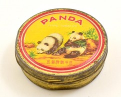 Panda Kínai Pipadohányos Doboz, Horpadással, D: 8,5 Cm - Sonstige & Ohne Zuordnung