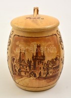 'Praha' Fa Sörös Kupa, Látképpel, M: 17 Cm - Other & Unclassified