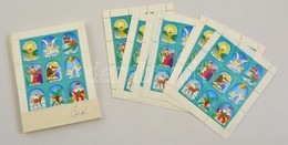 124 Komplett Kisív Karácsonyi Levélzáró / Christmas Poster Stamps Minisheets - Zonder Classificatie