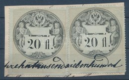 1858/1868 2 X 20ft Okmánybélyeg Kivágáson - Unclassified