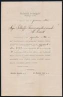 1877 A Budapesti Tornaegylet Hivatalos Levele Kifizetésről - Unclassified